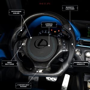 Lexus GS 2013-2015 Carbon Fiber Steering Wheel With Inserts