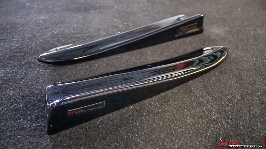 Audi A4 NIA Rear bumper Lip Diffuser Spat spoiler extensions 2009-2012 B8 - Image 3