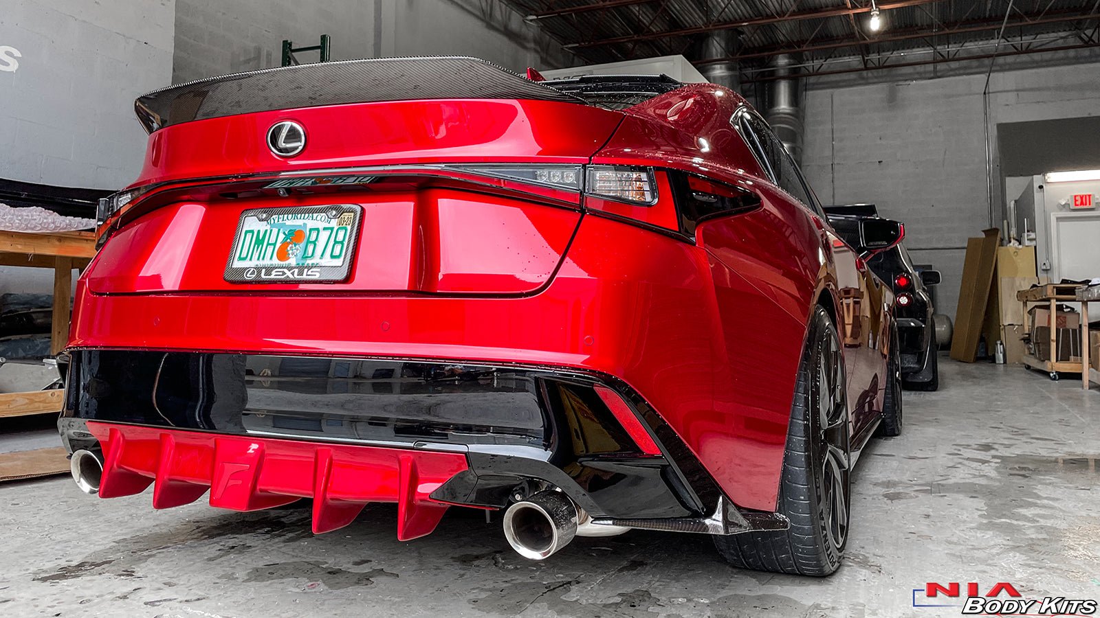 Lexus IS300 IS350 Base 2021-2025 Full Kit + Rear Bumper Extension w/ Optional Brake Light (Front, Sides, Rears, Diffuser) - Image 4